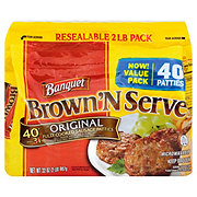 https://images.heb.com/is/image/HEBGrocery/prd-small/banquet-brown-n-serve-fully-cooked-original-sausage-patties-000977689.jpg