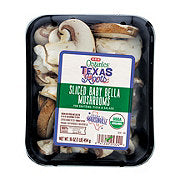 H-E-B Organic Sliced Baby Bella Mushrooms, 8 oz - Care Pack