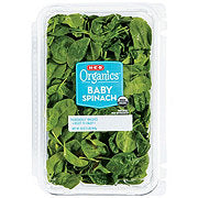 H-E-B Organics Baby Spinach, 16 oz - Care Pack