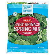 HEB Select Ingredients Baby Spinach & Spring Mix, 6 oz - Care Pack