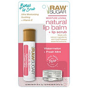 https://images.heb.com/is/image/HEBGrocery/prd-small/raw-sugar-watermelon-fresh-mint-natural-lip-balm-lip-scrub-003137020.jpg