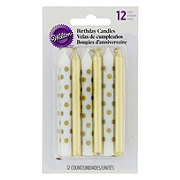 https://images.heb.com/is/image/HEBGrocery/prd-small/wilton-gold-white-mixed-candles-002138933.jpg